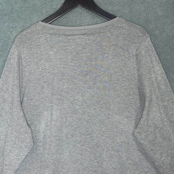 Lane Bryant Womens Preppy Sweater Size 22/24 Gray Fall Neutral Cozy Minimalist - Picture 9 of 10